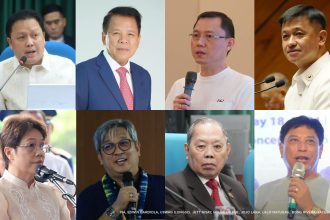 From left top to bottom right: Zaldy Co, Edwin Gardiola, James Ang Jr., Jernie Nisay, Augustina Pancho, Joseph Lara, Francisco Matugas, Noel Rivera